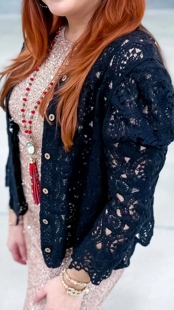 Origami Black Gentle Beauty Cardigan OUTERWEAR