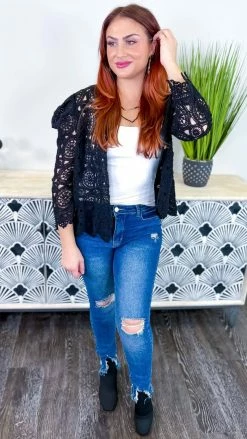 Origami Black Gentle Beauty Cardigan OUTERWEAR