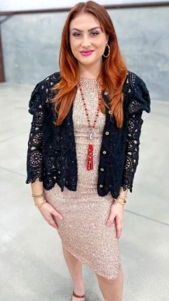 Origami Black Gentle Beauty Cardigan OUTERWEAR