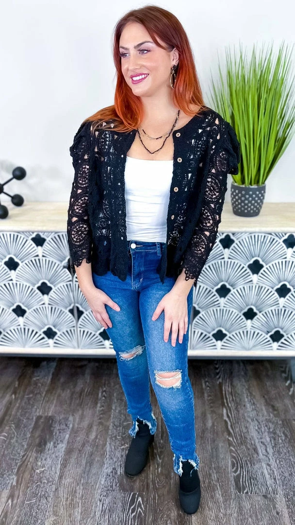 Origami Black Gentle Beauty Cardigan OUTERWEAR