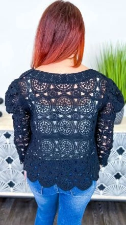 Origami Black Gentle Beauty Cardigan OUTERWEAR