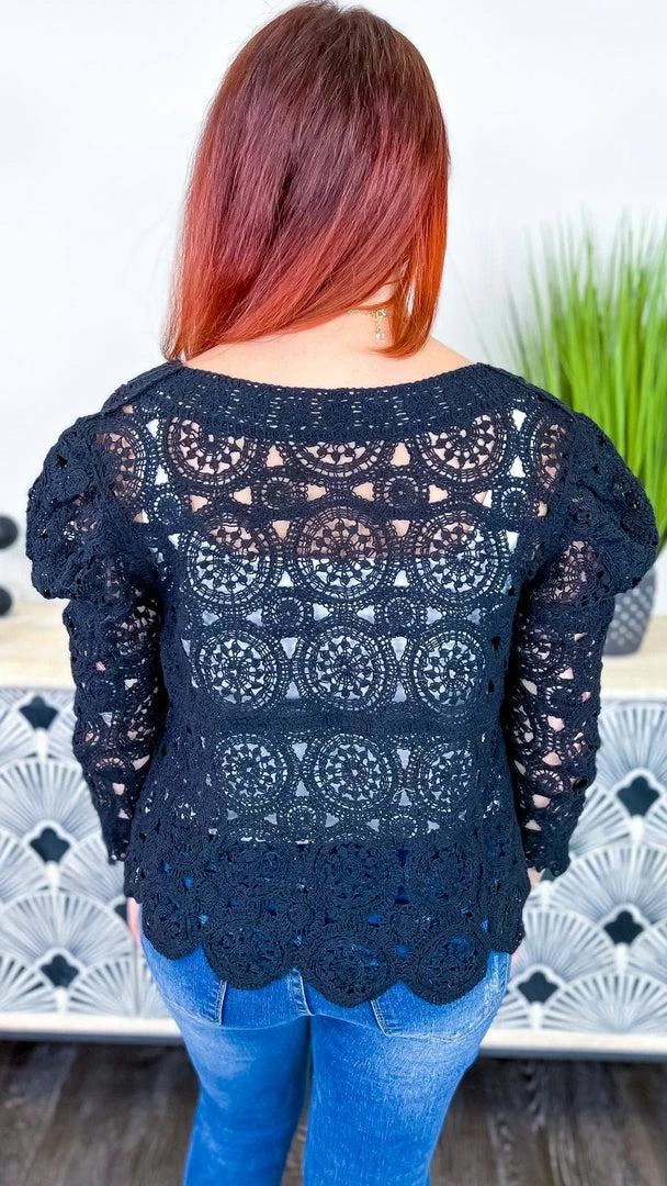 Origami Black Gentle Beauty Cardigan OUTERWEAR