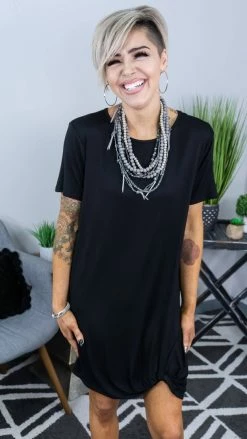 The ZigZag Stripe Black Getaway Babe Dress