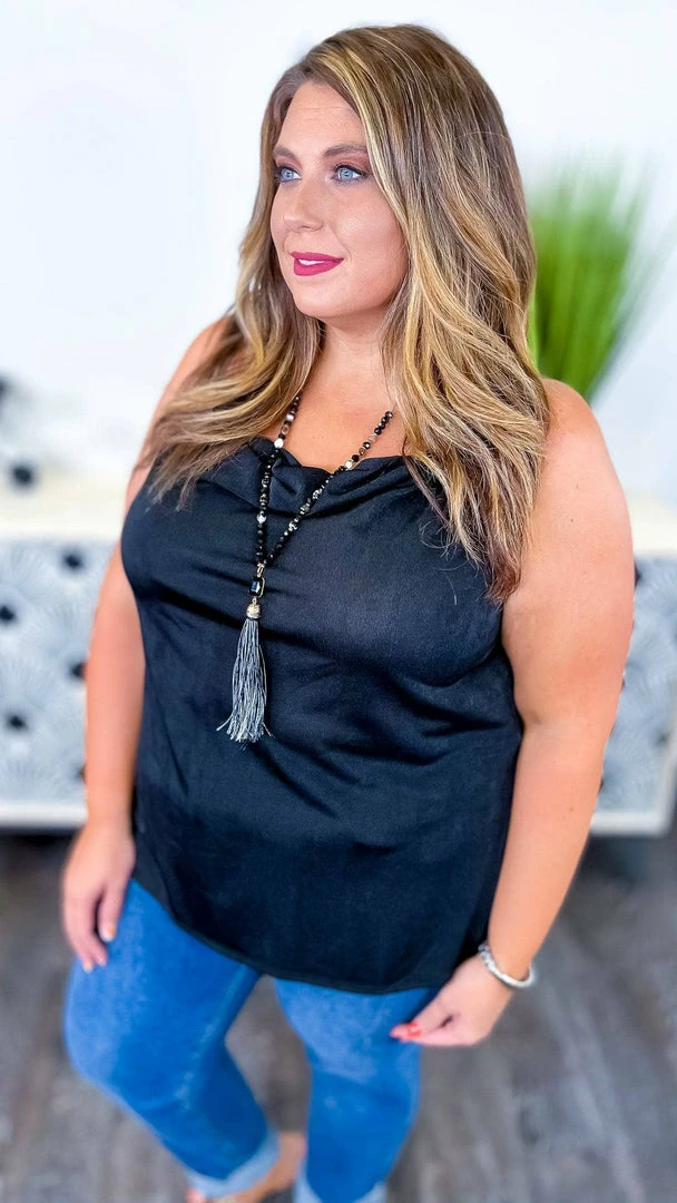 The ZigZag Stripe Black Glam Gal Tank TOPS & TUNICS