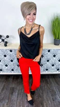 The ZigZag Stripe Black Glam Gal Tank TOPS & TUNICS