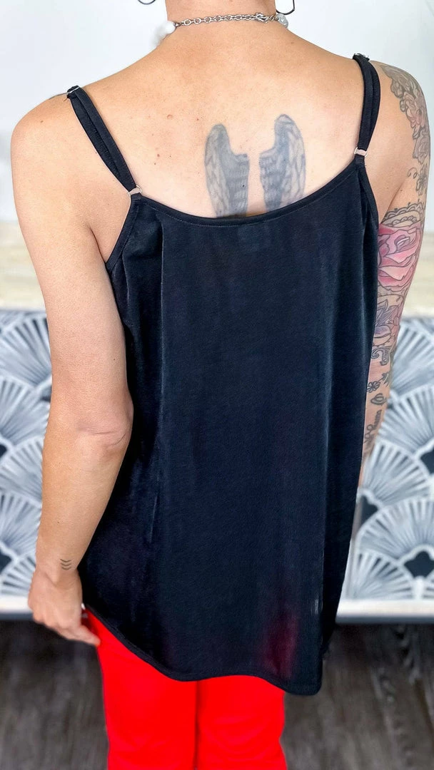 The ZigZag Stripe Black Glam Gal Tank TOPS & TUNICS