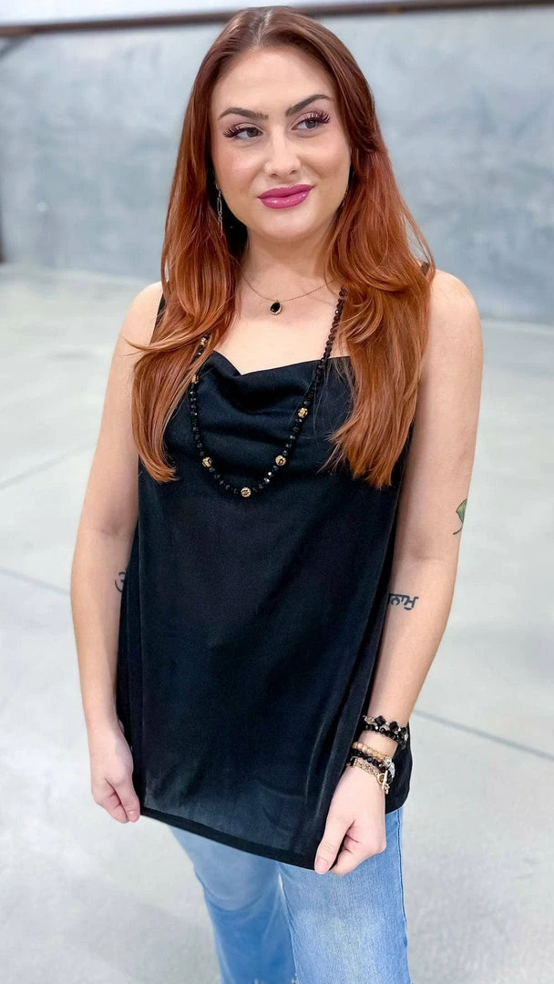 The ZigZag Stripe Black Glam Gal Tank TOPS & TUNICS