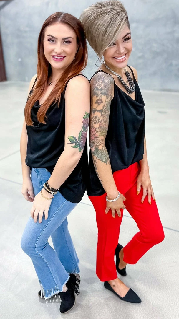 The ZigZag Stripe Black Glam Gal Tank TOPS & TUNICS