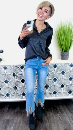 The ZigZag Stripe Black Good Business Top