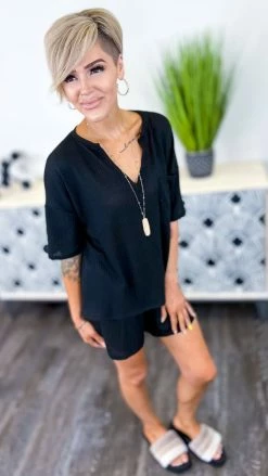 The ZigZag Stripe MATCHING SETS Black Gorgeous Dreamer Set