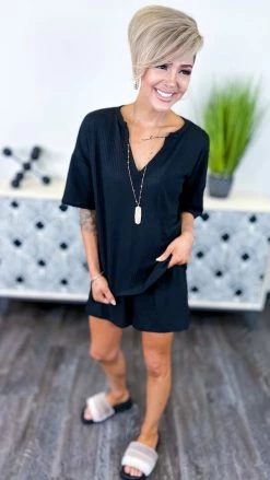 The ZigZag Stripe MATCHING SETS Black Gorgeous Dreamer Set