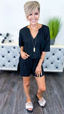 The ZigZag Stripe MATCHING SETS Black Gorgeous Dreamer Set