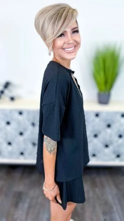 The ZigZag Stripe MATCHING SETS Black Gorgeous Dreamer Set