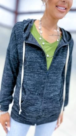 The ZigZag Stripe TOPS & TUNICS Black Happy Mindset Jacket