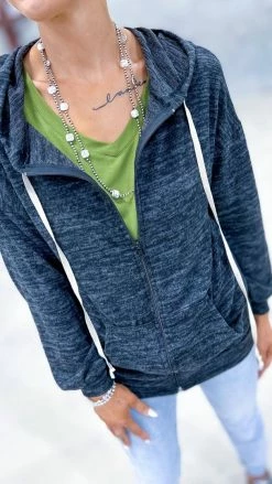 The ZigZag Stripe TOPS & TUNICS Black Happy Mindset Jacket