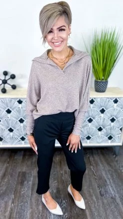 The ZigZag Stripe Black Higher Standards Pants BOTTOMS