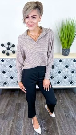 The ZigZag Stripe Black Higher Standards Pants BOTTOMS