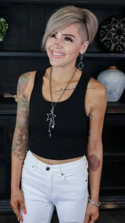 Zenana Black Hotter Than Ever Tank [NO RETURNS]