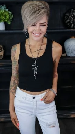 Zenana Black Hotter Than Ever Tank [NO RETURNS]