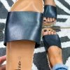Miami Shoe Black Isabella Platform Sandals