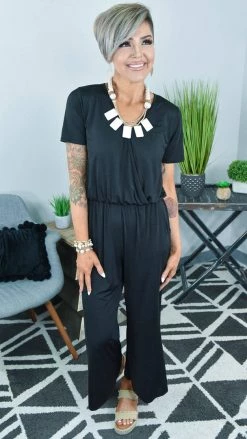 The ZigZag Stripe Black Just For The Night Jumpsuit [ NO RETURNS ] JUMPSUITS & ROMPERS