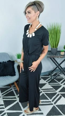 The ZigZag Stripe Black Just For The Night Jumpsuit [ NO RETURNS ] JUMPSUITS & ROMPERS