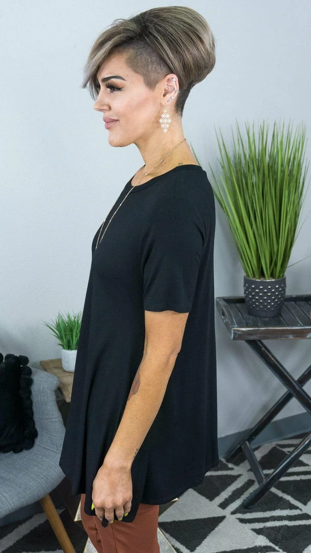 The ZigZag Stripe Black Just You Wait Sleeve Top