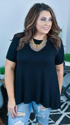 The ZigZag Stripe Black Just You Wait Sleeve Top