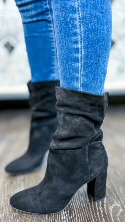 Chinese Laundry Black Kipper Boots