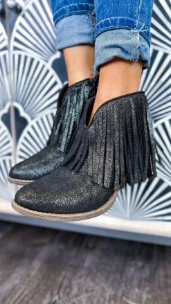 Very G Black Late Night Booties SHOES