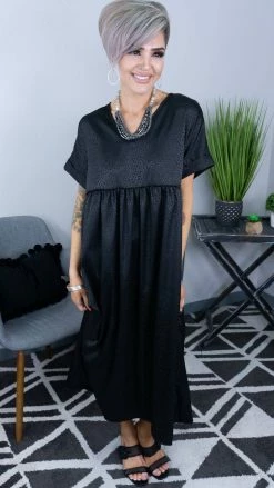 The ZigZag Stripe Black Leopard City Sleek Midi Dress