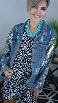 The ZigZag Stripe DRESSES Black Leopard T-Shirt Dress