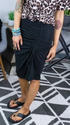 The ZigZag Stripe BOTTOMS Black Make Moves Skirt [NO RETURNS]