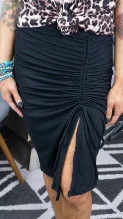 The ZigZag Stripe BOTTOMS Black Make Moves Skirt [NO RETURNS]