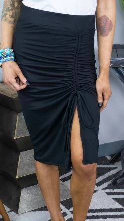 The ZigZag Stripe BOTTOMS Black Make Moves Skirt [NO RETURNS]