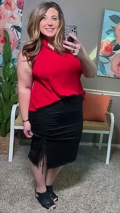 The ZigZag Stripe BOTTOMS Black Make Moves Skirt [NO RETURNS]