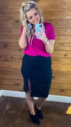 The ZigZag Stripe BOTTOMS Black Make Moves Skirt [NO RETURNS]