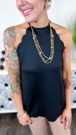 The ZigZag Stripe Black Modern Ideas Tank