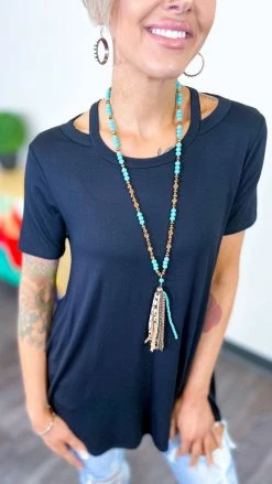 The ZigZag Stripe TOPS & TUNICS Black New Clues Top