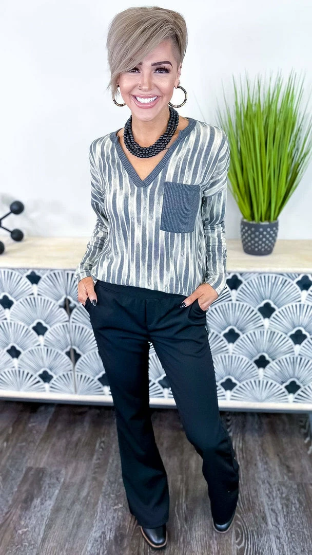 The ZigZag Stripe Black New Potential Pants BOTTOMS