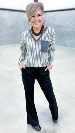 The ZigZag Stripe Black New Potential Pants BOTTOMS