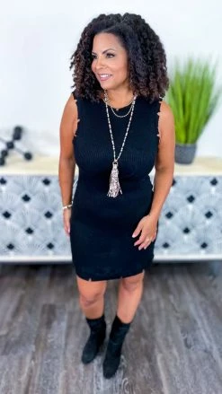 The ZigZag Stripe DRESSES Black Next One Up Dress