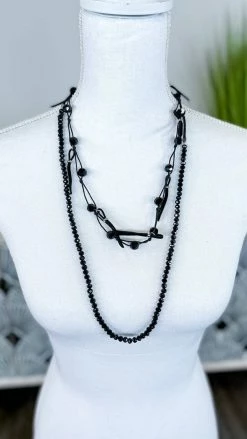 Lost & Found Black Nicki Necklace Necklaces