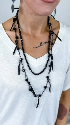 Lost & Found Black Nicki Necklace Necklaces