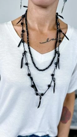 Lost & Found Black Nicki Necklace Necklaces