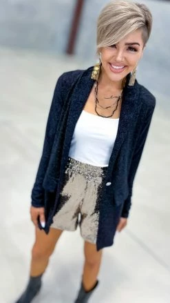 The ZigZag Stripe Black Night Of Lights Blazer