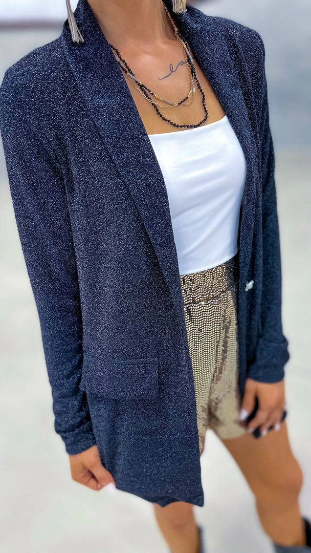 The ZigZag Stripe Black Night Of Lights Blazer