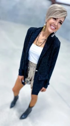 The ZigZag Stripe Black Night Of Lights Blazer