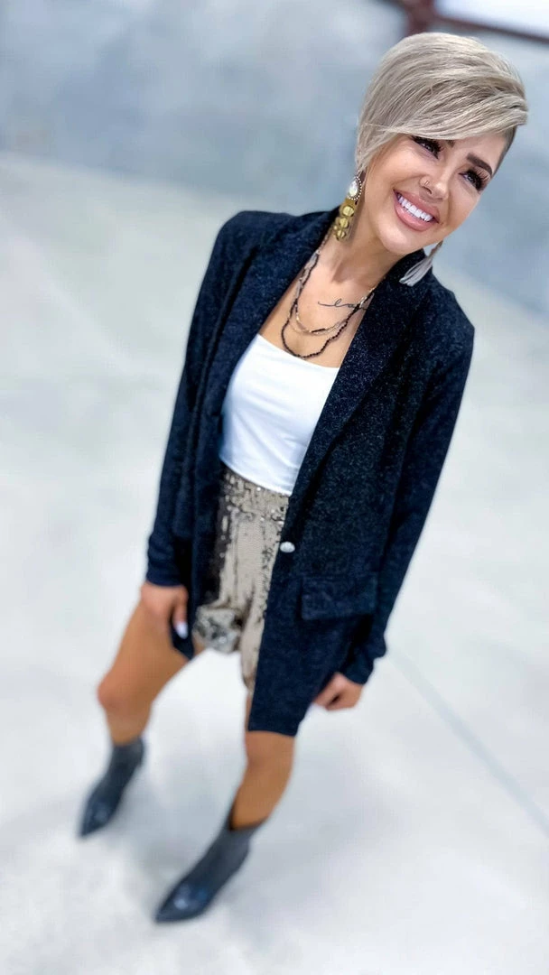 The ZigZag Stripe Black Night Of Lights Blazer