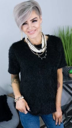 The ZigZag Stripe Black Night Views Top [NO RETURNS] TOPS & TUNICS